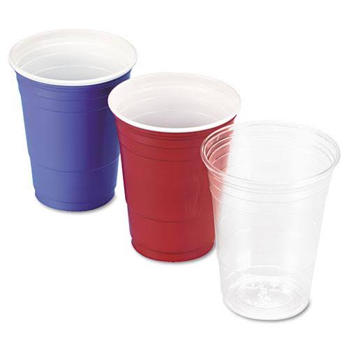 16-18 oz White Plastic Cold Drink Cups B171434