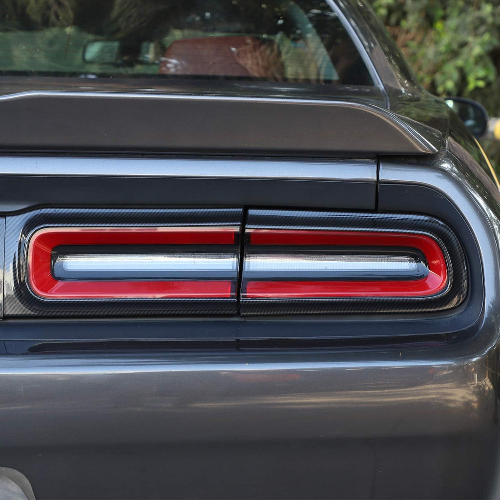 Carbon Fiber Grain Taillight Cover Trim Accessories Pack of 2 R52625