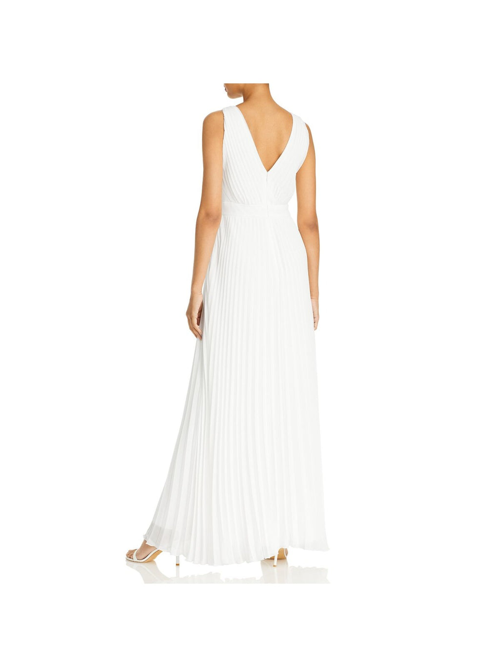 Ivory Pleated Maxi Dress K731