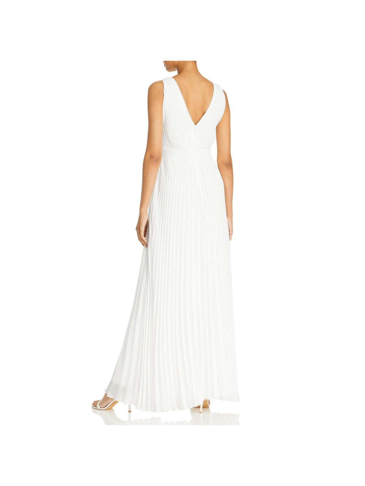 Ivory Pleated Maxi Dress K731
