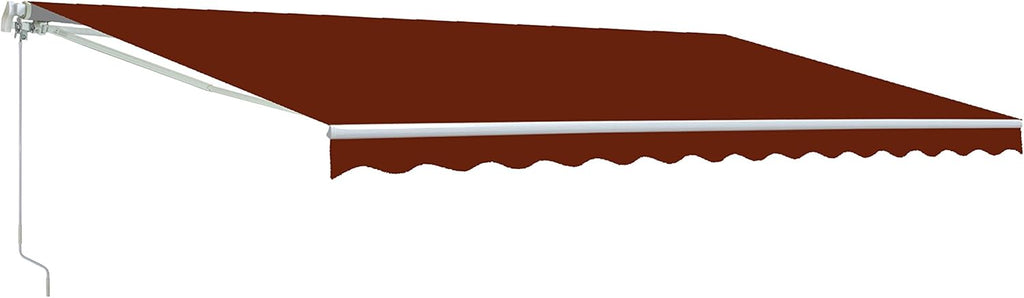 Blue and White Striped Retractable Patio Awning 13 x 10 Feet N382253