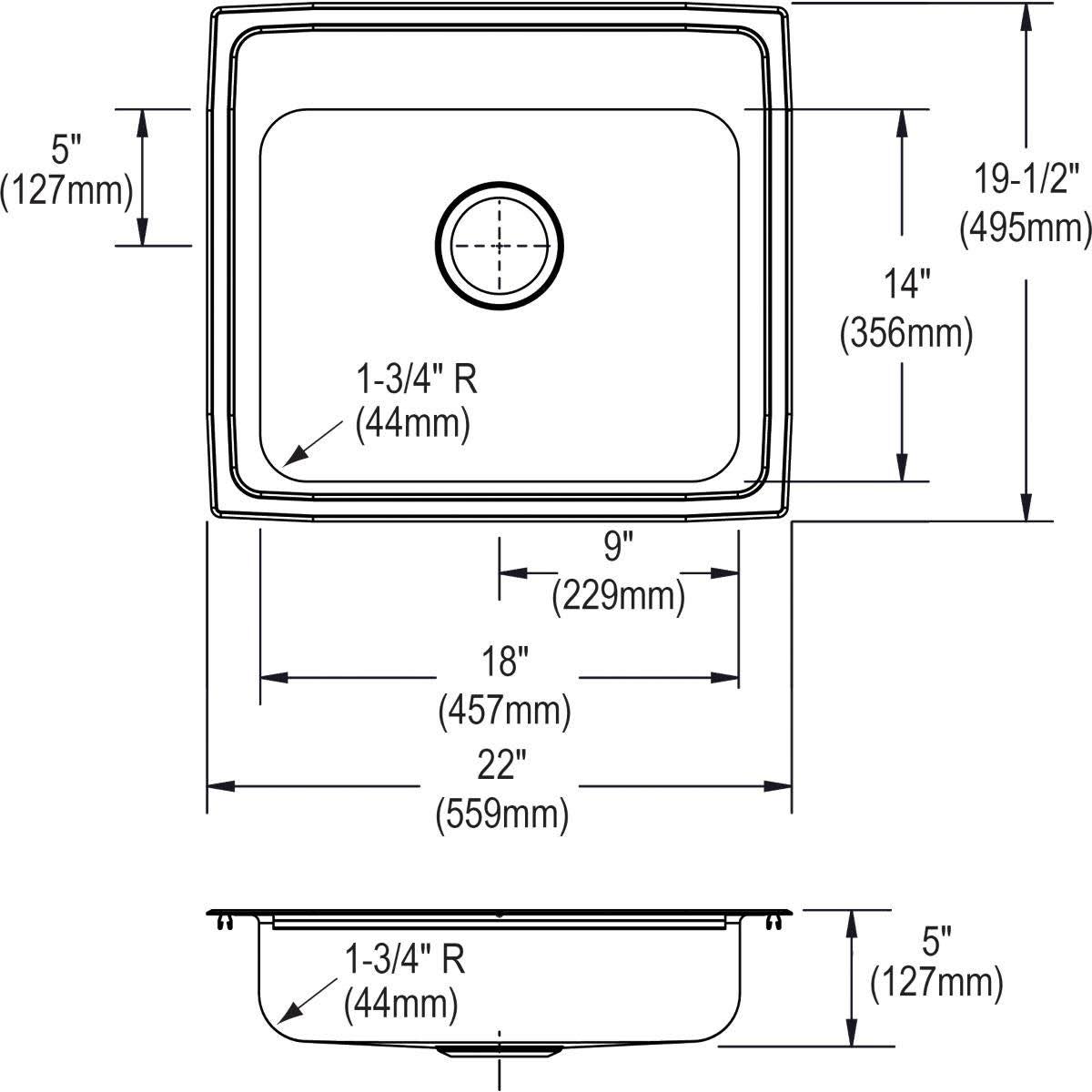 Stainless Steel Kitchen Sink S6382