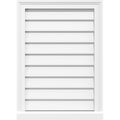 PVC Vertical Surface Mount Gable Vent with Brickmould Y712258