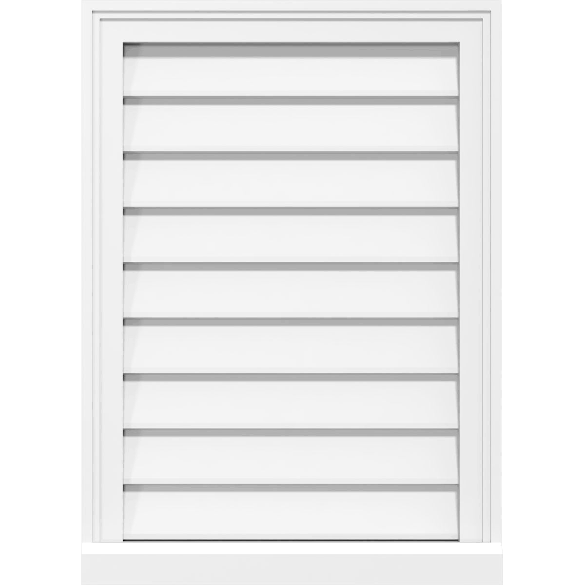 PVC Vertical Surface Mount Gable Vent with Brickmould Y712258