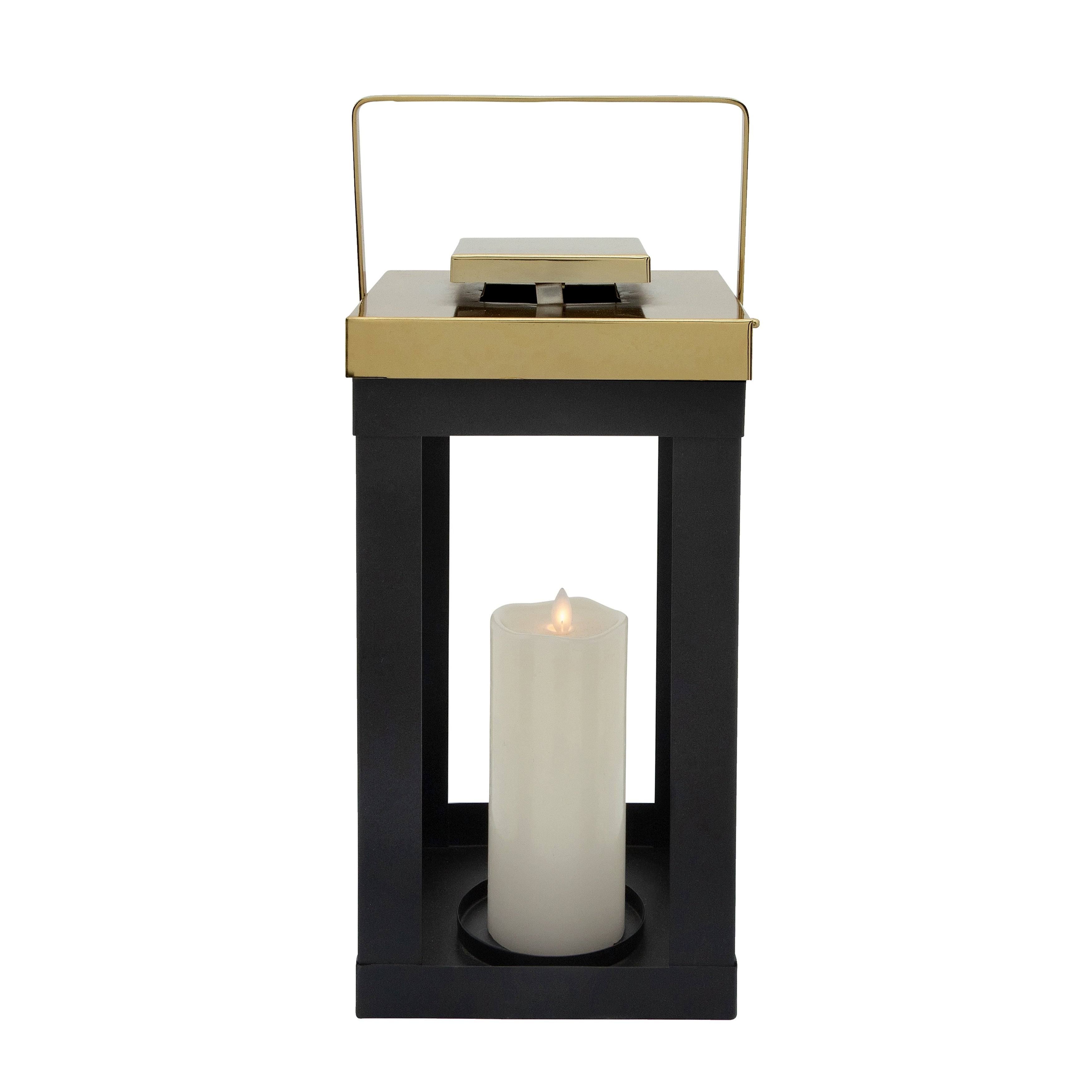 Metal Lantern with Gold Handles Q738