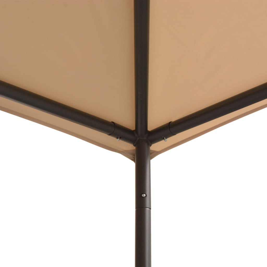 Beige Steel Gazebo Tent Canopy T75744