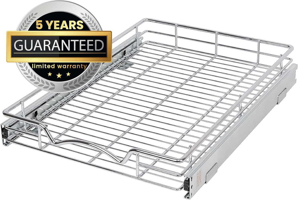 Chrome Heavy Duty Pull Out Drawer Cabinet Organizer M445