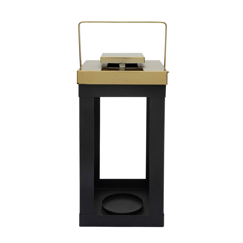 Metal Lantern with Gold Handles Q738