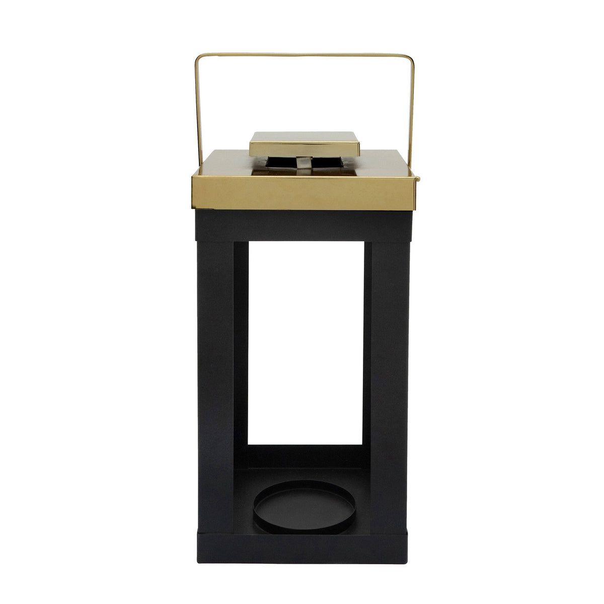 Metal Lantern with Gold Handles Q738