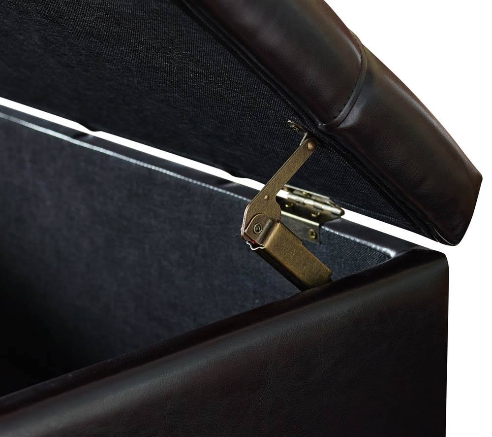 3 Piece Faux Leather Storage Ottoman N263