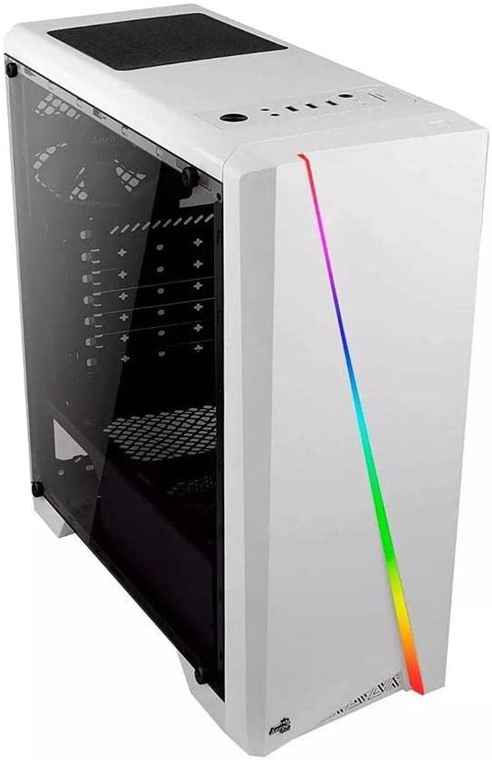 White RGB Mid Tower Computer Case F11140
