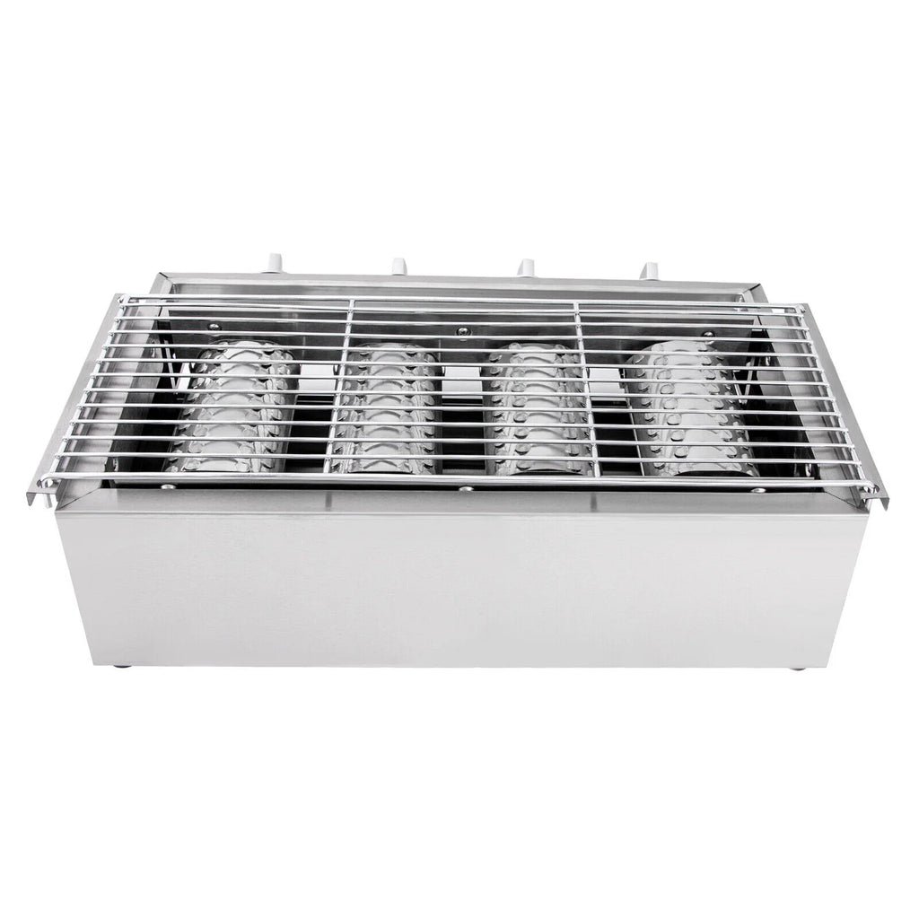 4-Burner Portable Propane Gas Grill with Steel Hood D593404