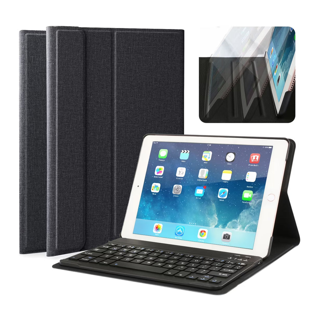 iPad Keyboard Case with Removable Wireless Bluetooth Keyboard O763635