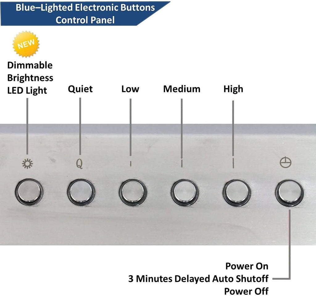 Rectangle Vent Range Hood with LED Lights J959818
