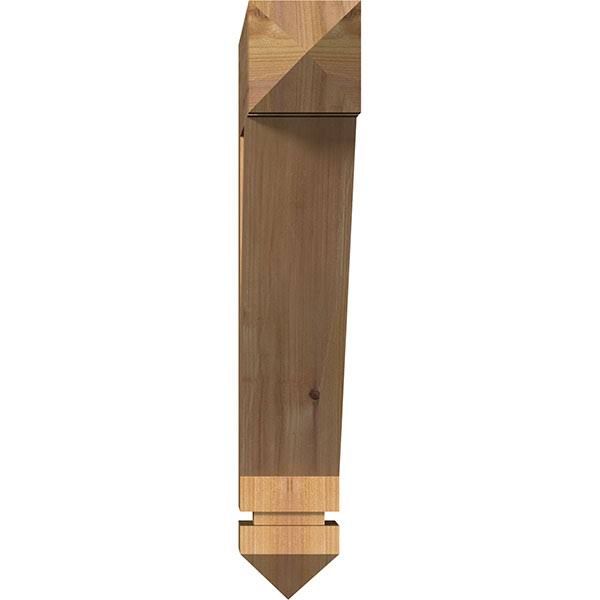 Traditional Arts & Crafts Smooth Bracket, Western Red Cedar A24027