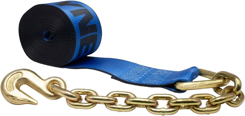 4 Pack 4 in. x 30 ft. Winch Strap with Chain Anchor E707102