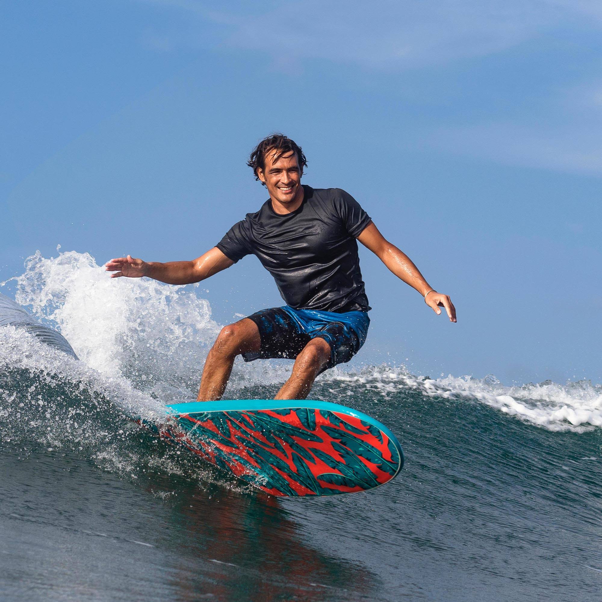 7x22 Foam Surfboard with Leash and 3 Fins X75284