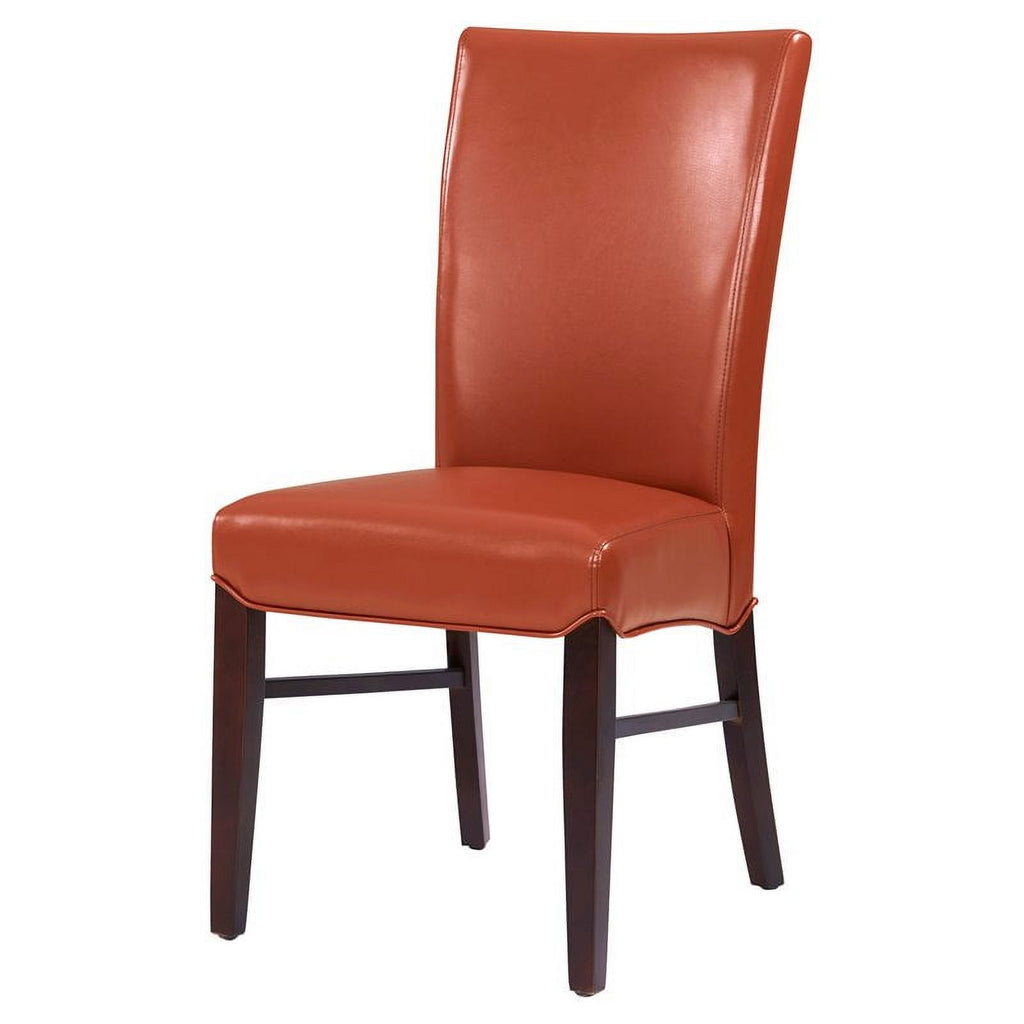 Bonded Leather Dining Chair in Orange (Set of 2) Z30633