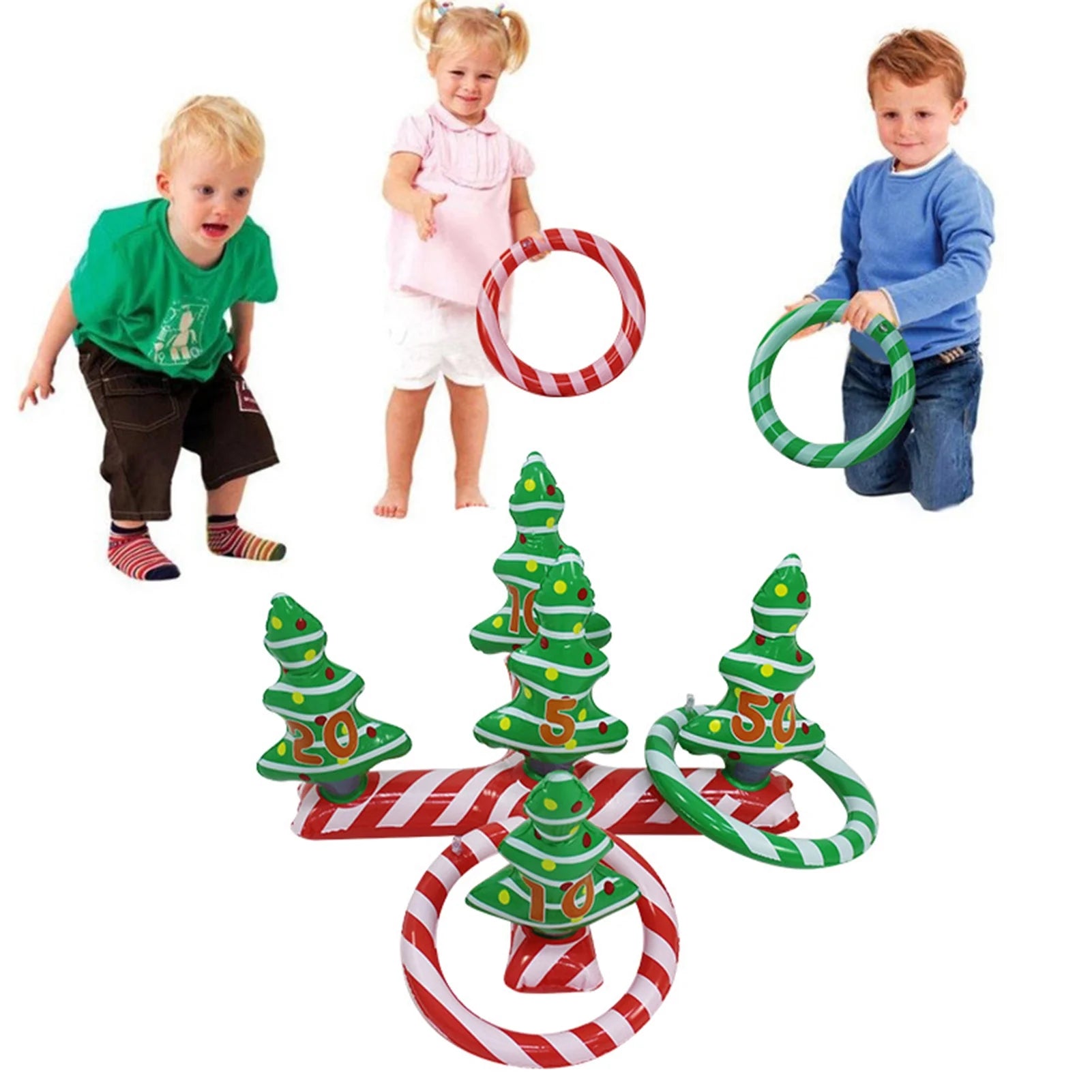 Inflatable Ring Toss Game Set with 4 Rings F75781