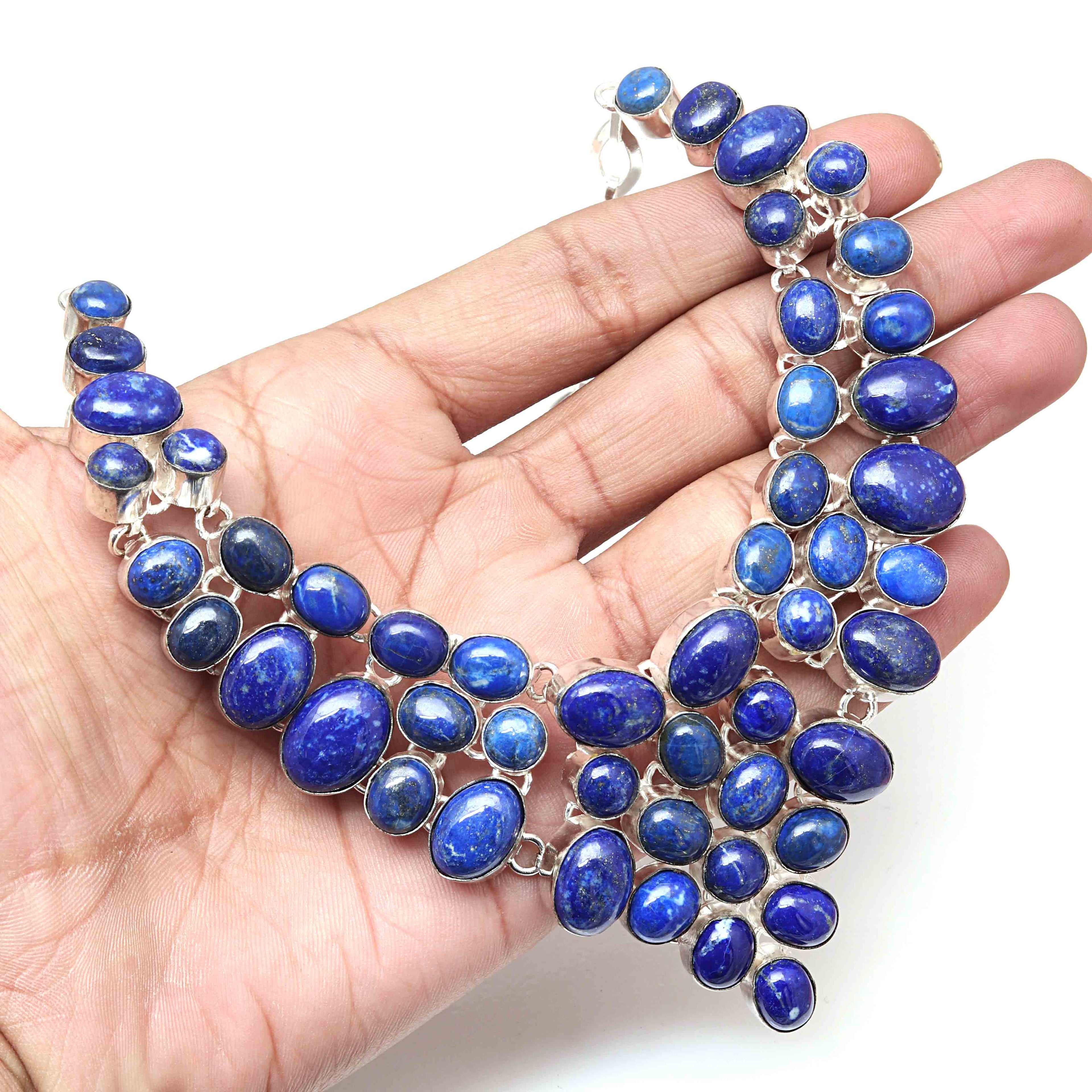 Lapis Lazuli Cabochon Gemstone Necklace S512040