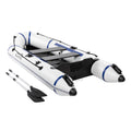 10ft Inflatable Boat, 600lb Max Weight, Gray/White C943539