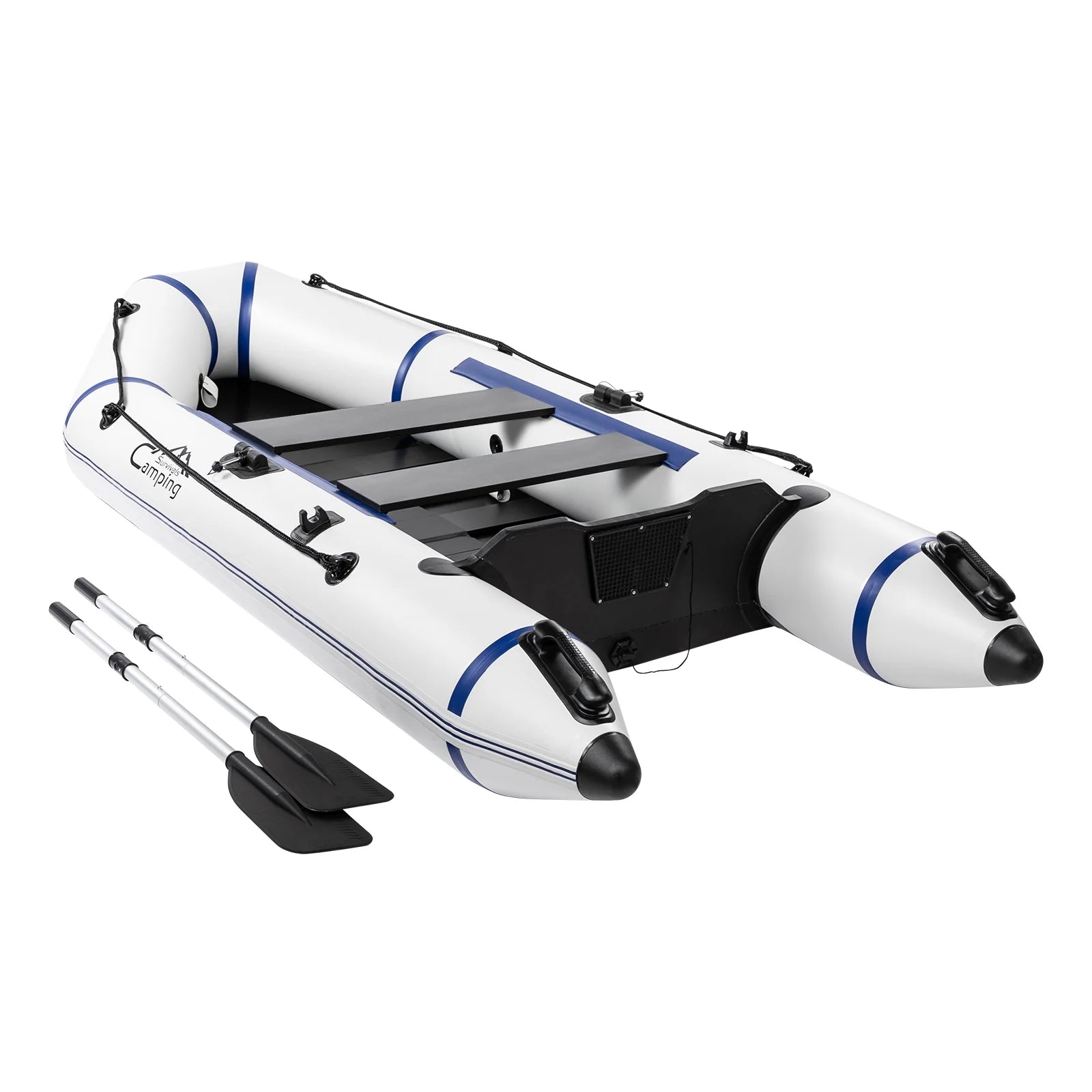 10ft Inflatable Boat, 600lb Max Weight, Gray/White C943539