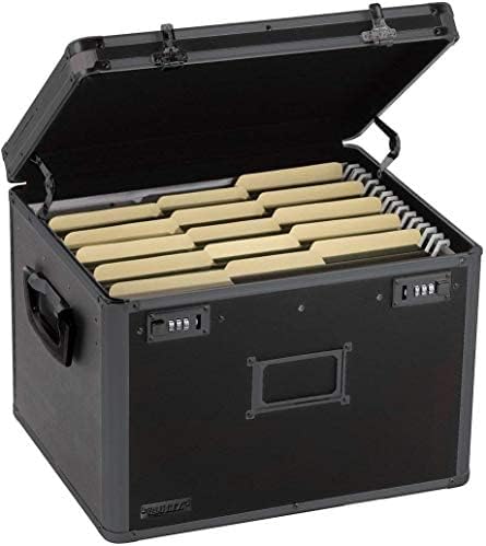 Locking File Storage Chest, Tactical Black, Pack of 2 J382