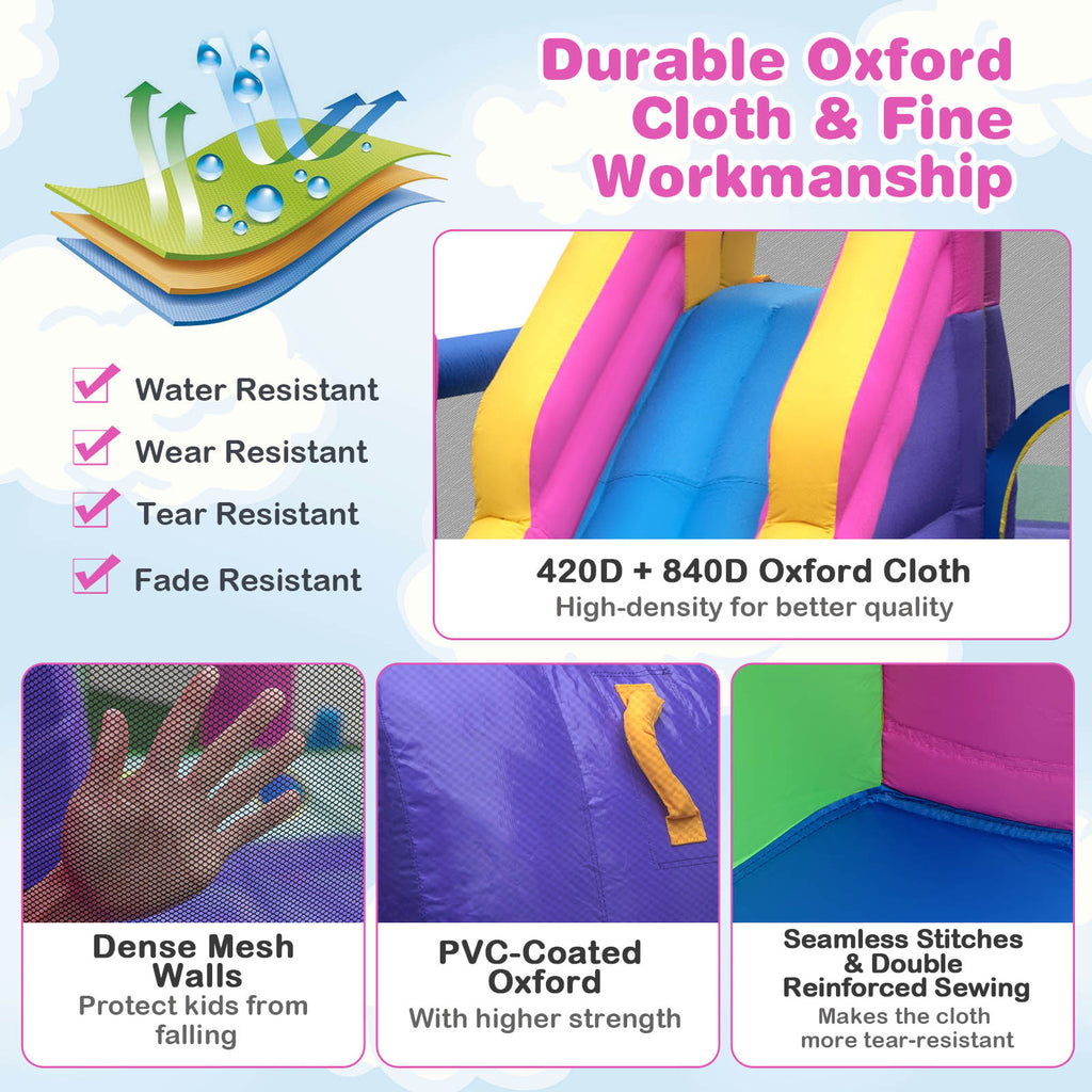 Inflatable Bounce Castle with Long Slide B37938
