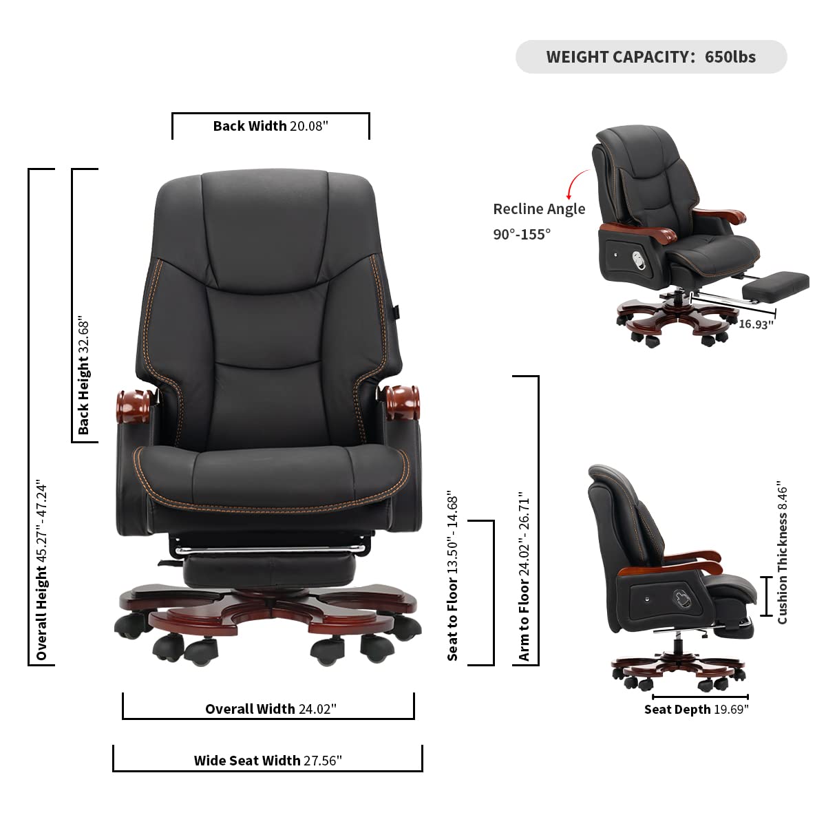 Leather Executive Swivel Office Chair V158