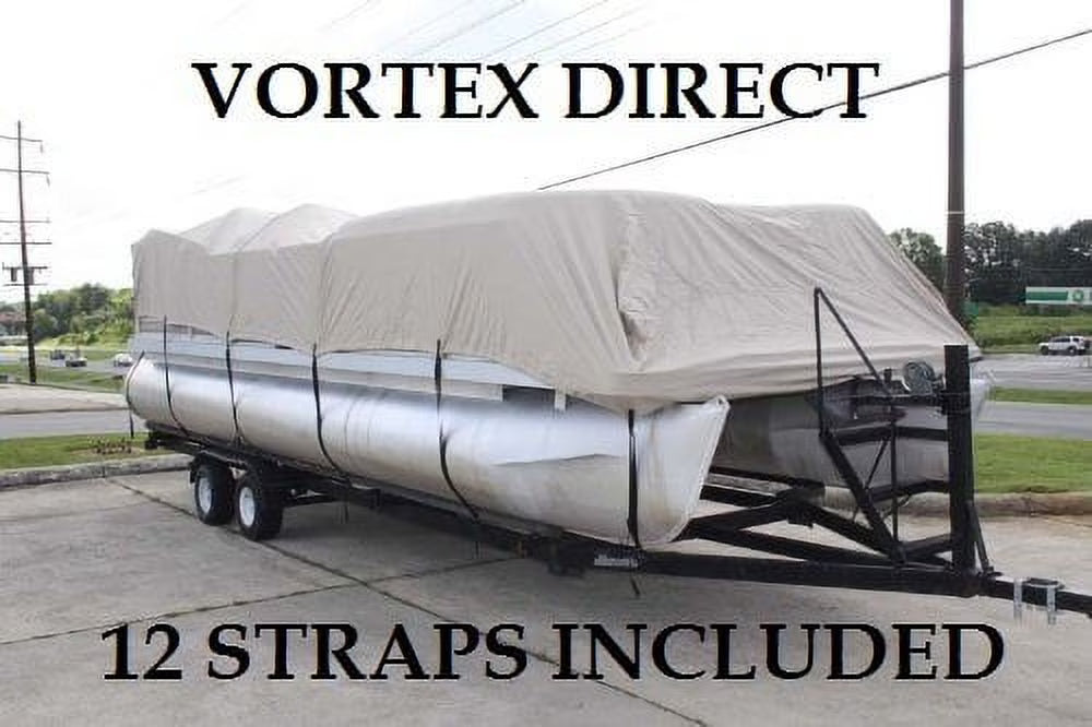 20' Ultra 3 Pontoon/Deck Boat Cover with Elastic and Straps Z541039