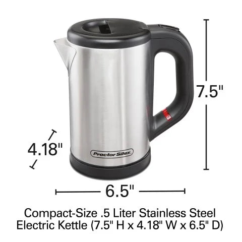 Stainless Steel and Black Electric Kettle L898
