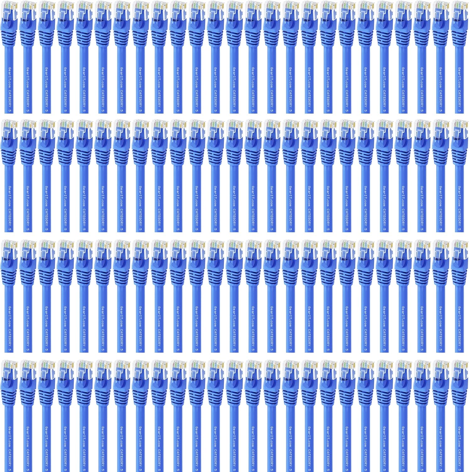 10 Pack Cat5e Ethernet Patch Cable 10 Feet Blue W530310