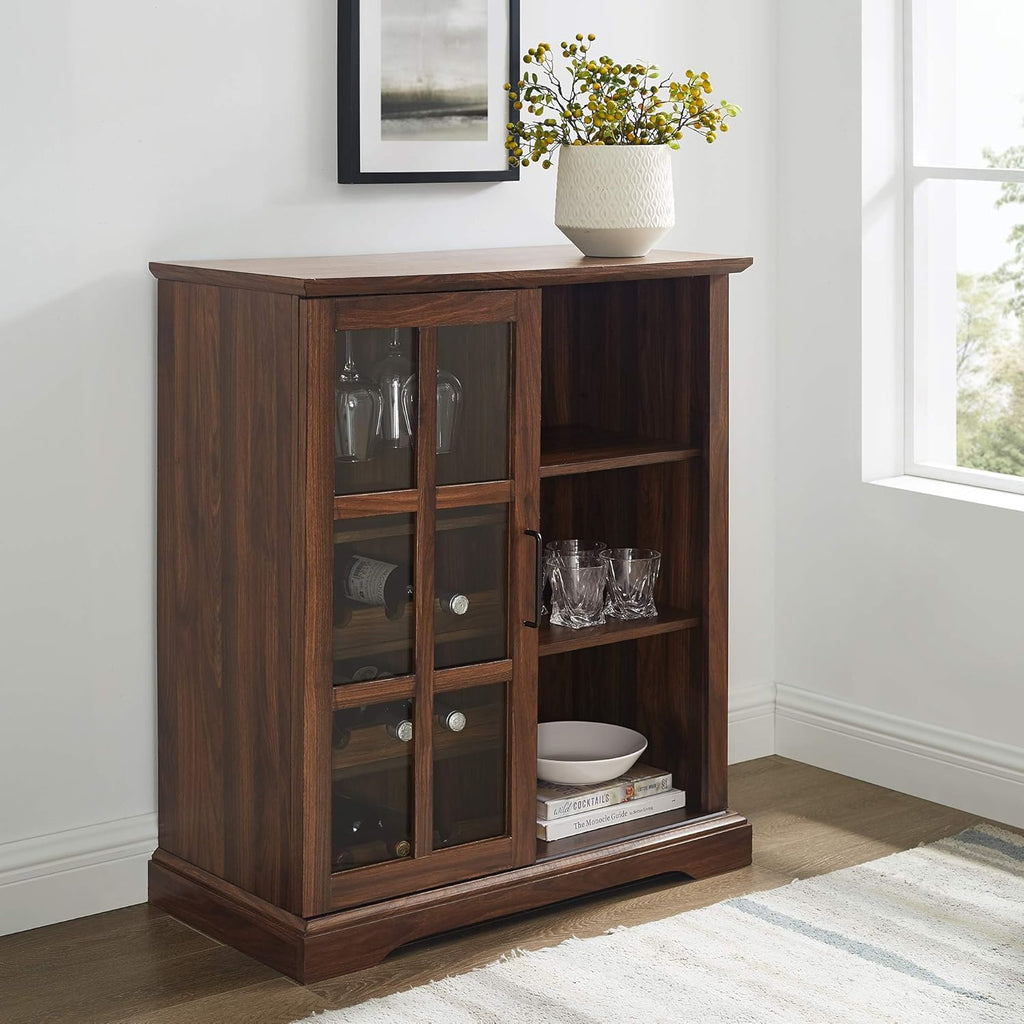 Rustic Oak 58 Inch Wood TV Stand with Storage Cabinet Doors and Shelves P742