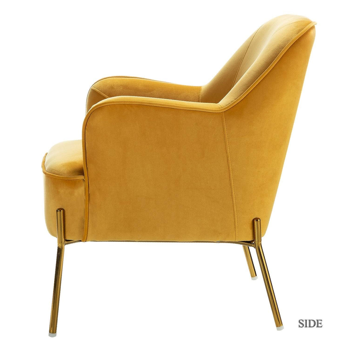 Orange Gold Legs Accent Chair (Set of 2) H766