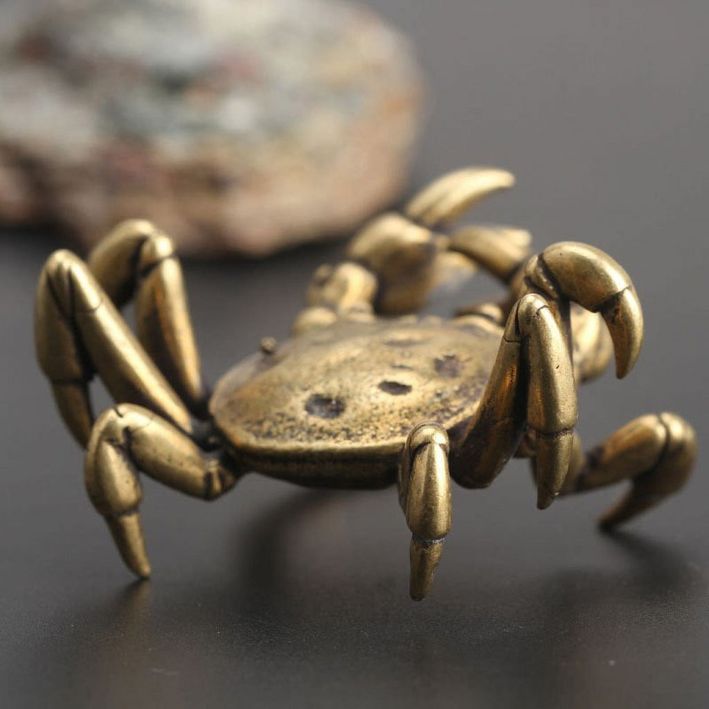 Solid Copper Crab Miniature Figurines L36740