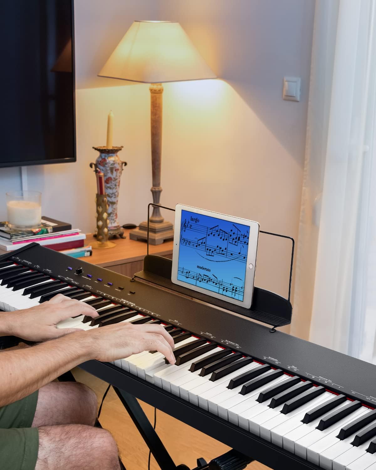 88-Key Semi-Weighted Digital Piano with Sustain Pedal L49480