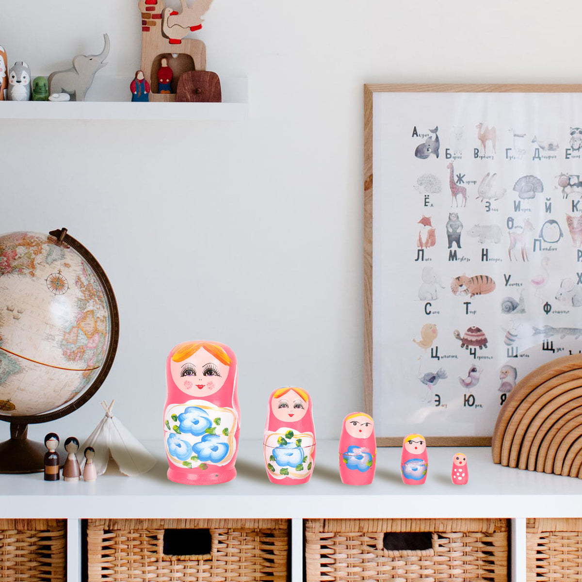 Pink Stackable Matryoshka Dolls K2409