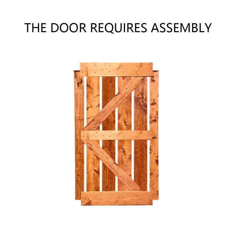 Red Walnut Barn Door with Hardware Kit X831
