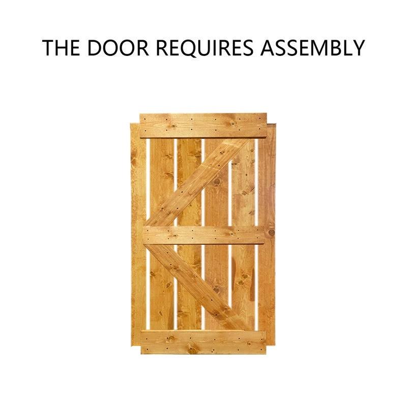 Red Walnut Barn Door with Hardware Kit X831