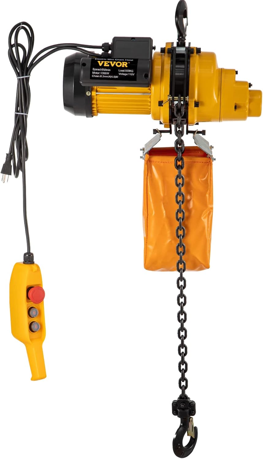 1100lbs Electric Chain Hoist with 10FT Wired Remote Control N9279