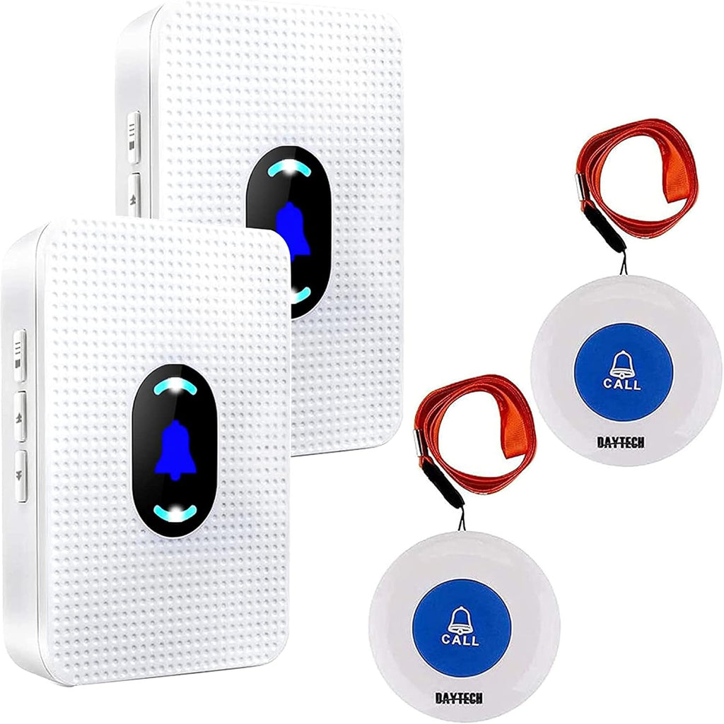 3 Receiver+3 Call Buttons Caregiver Pagers Emergency Call Button Alert System O585551