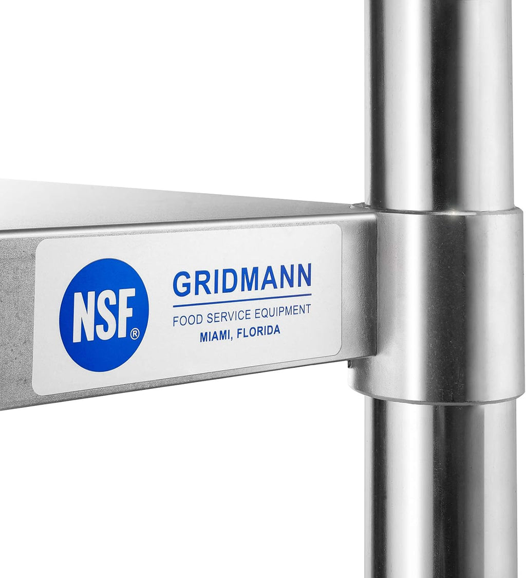 NSF Stainless Steel Commercial Kitchen Prep & Work Table with 4 Casters O258832