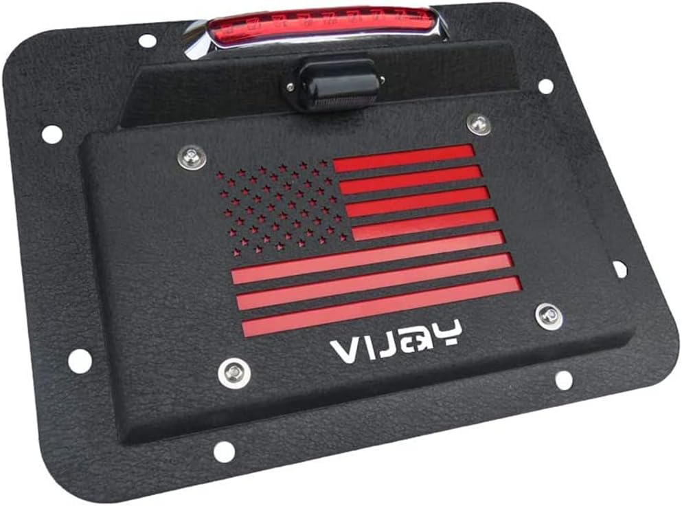 Spare Tire Delete License Plate Relocation with Plate Light and Third Brake Light Pack of 2 S458