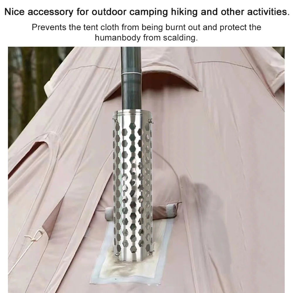 Stainless Steel Chimney Accessory for Tent Stoves W1887