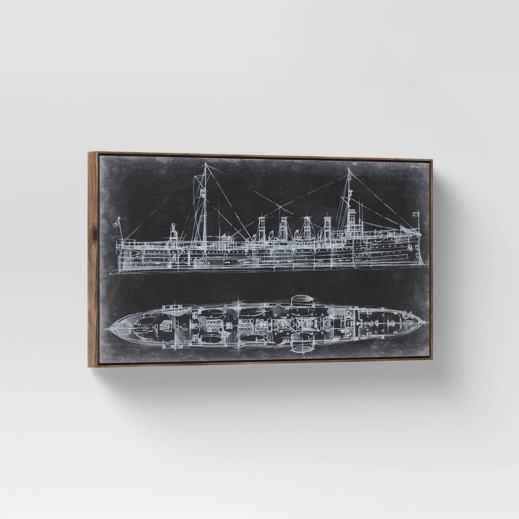 White/Black Framed Wall Canvas C922717