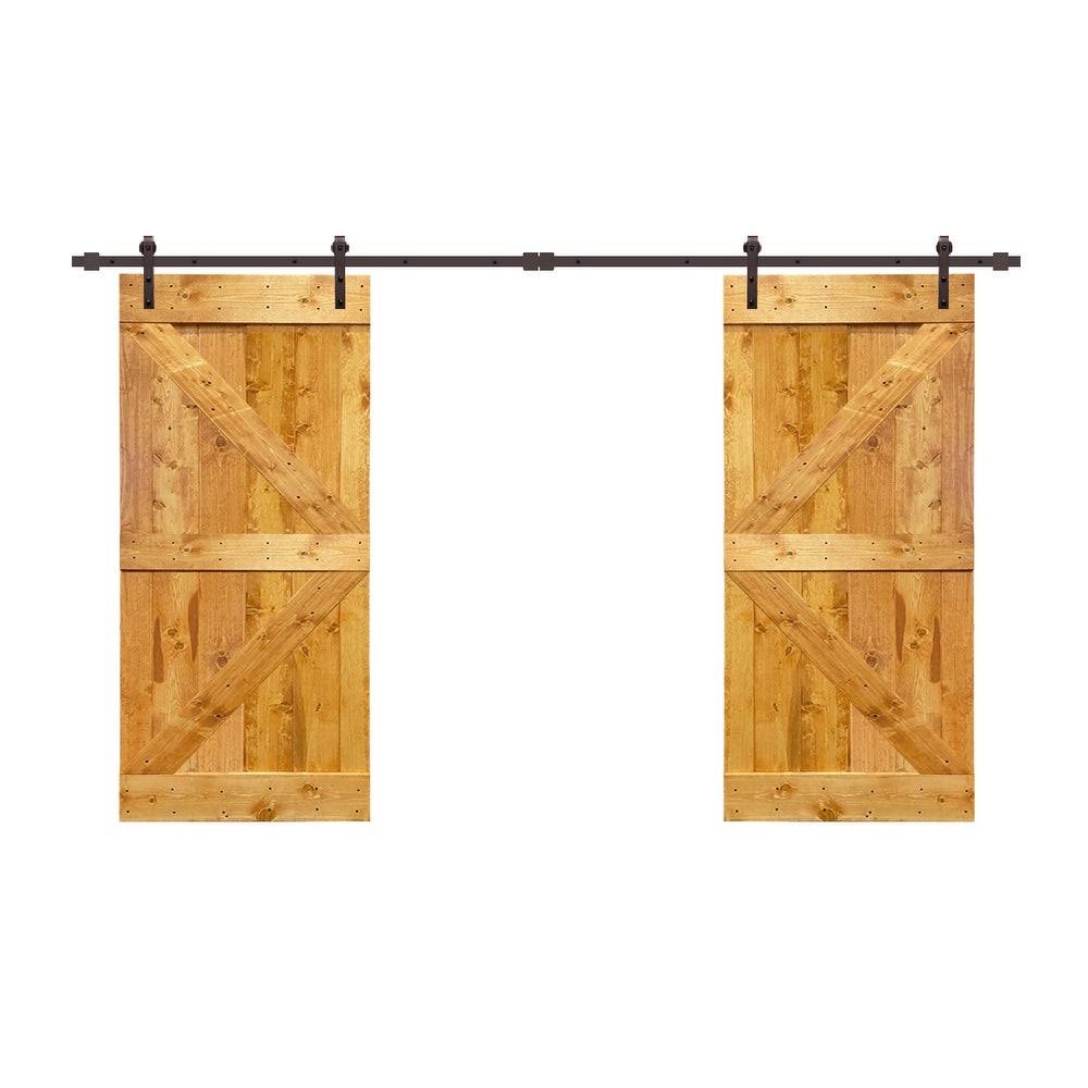 Red Walnut Barn Door with Hardware Kit X831