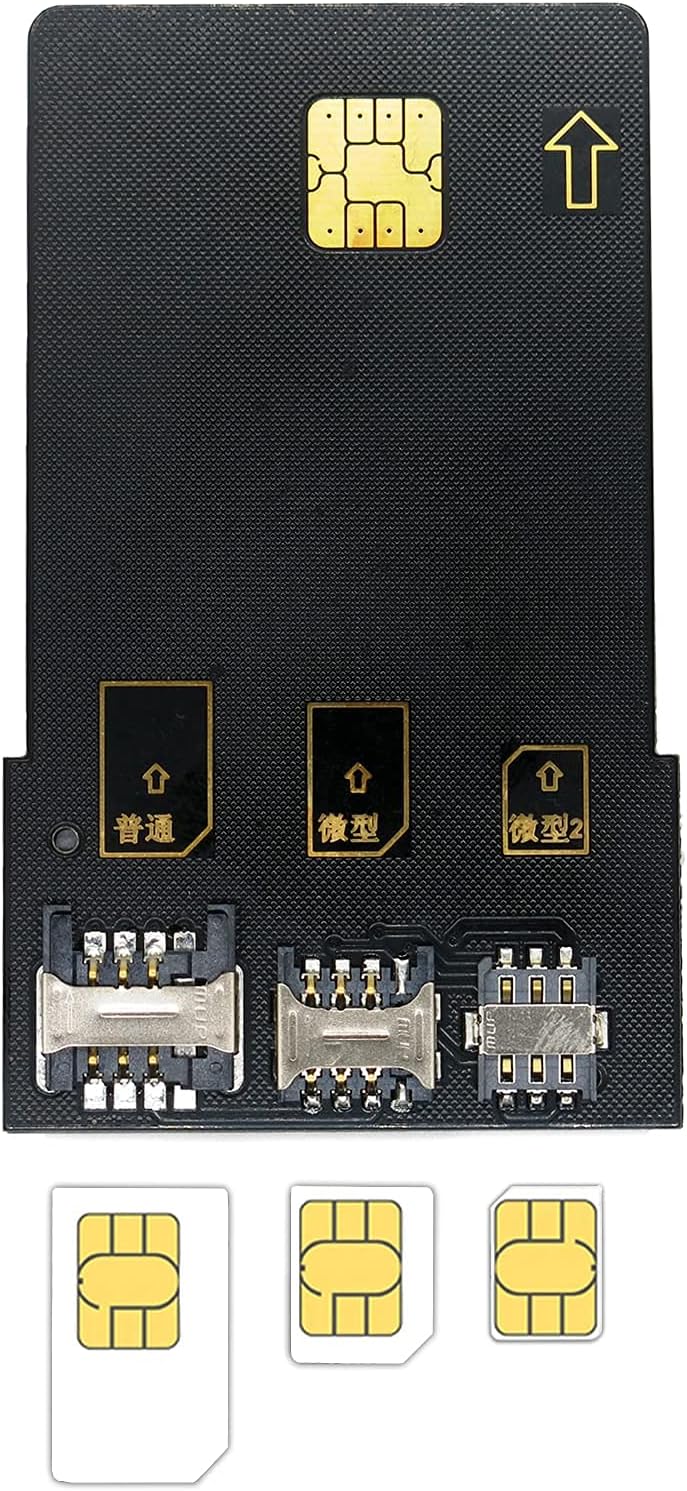 SIM Card Program Kit with Multi SIM Card Reader, 5pcs Programmable USIM Cards, 3 in 1 Card Adapter U915