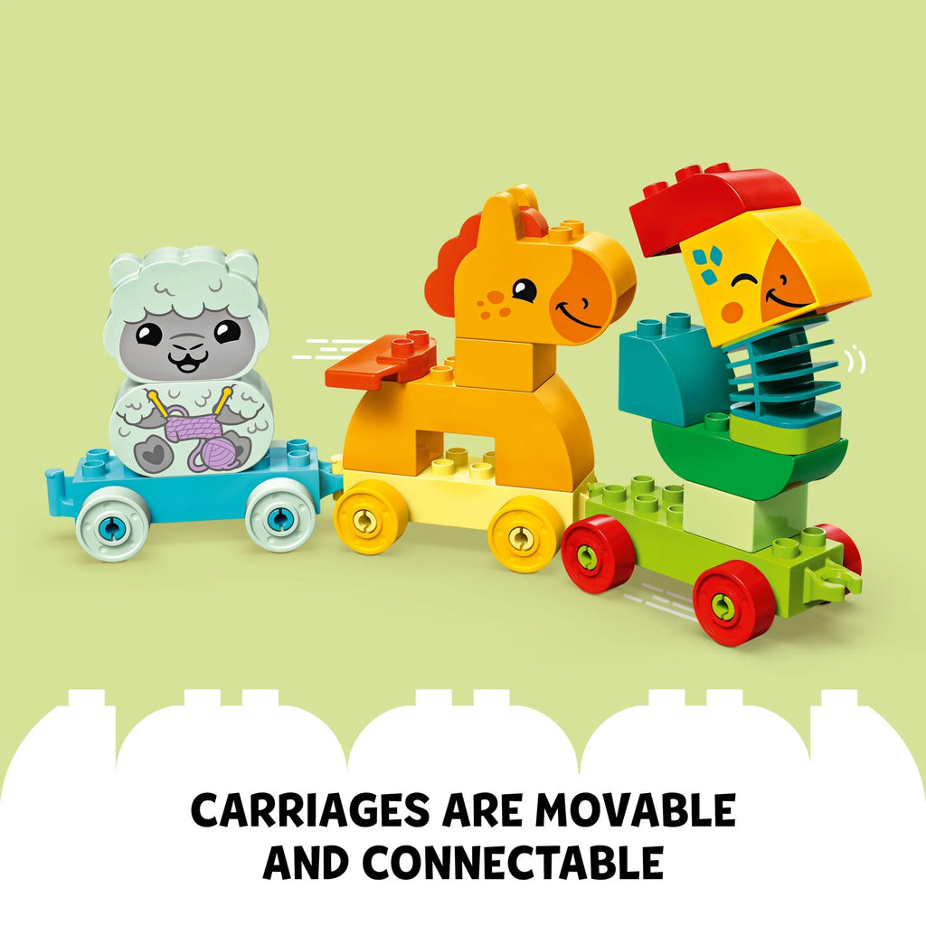 LEGO DUPLO My First Animal Train Building Set and Horse Toy, Educational Toy for Toddlers Ages 1-3 with 4 Animal Figures, Creative Nature Toy Birthday Gift for Animal Loving Preschoolers, 10412 K405