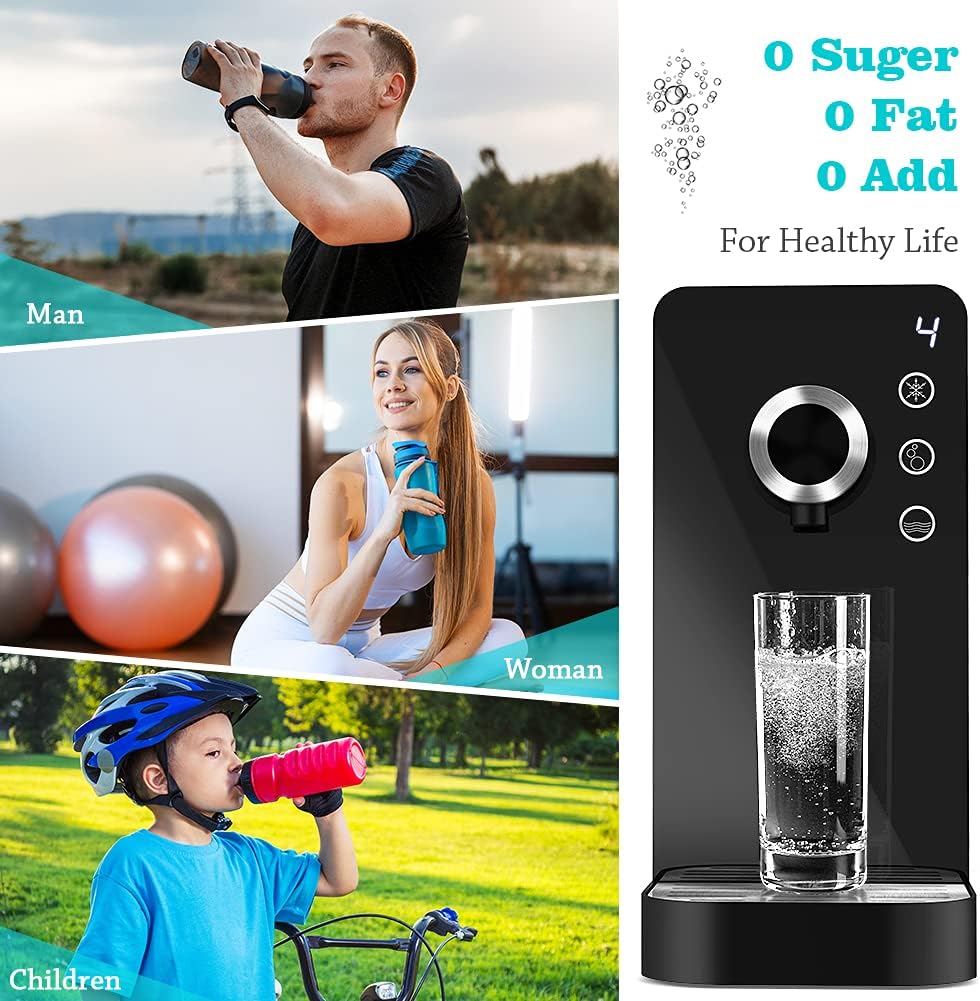 Black Countertop Sparkling Water Maker Q916594