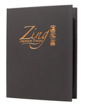 Soft Black Casebound Menu W5940